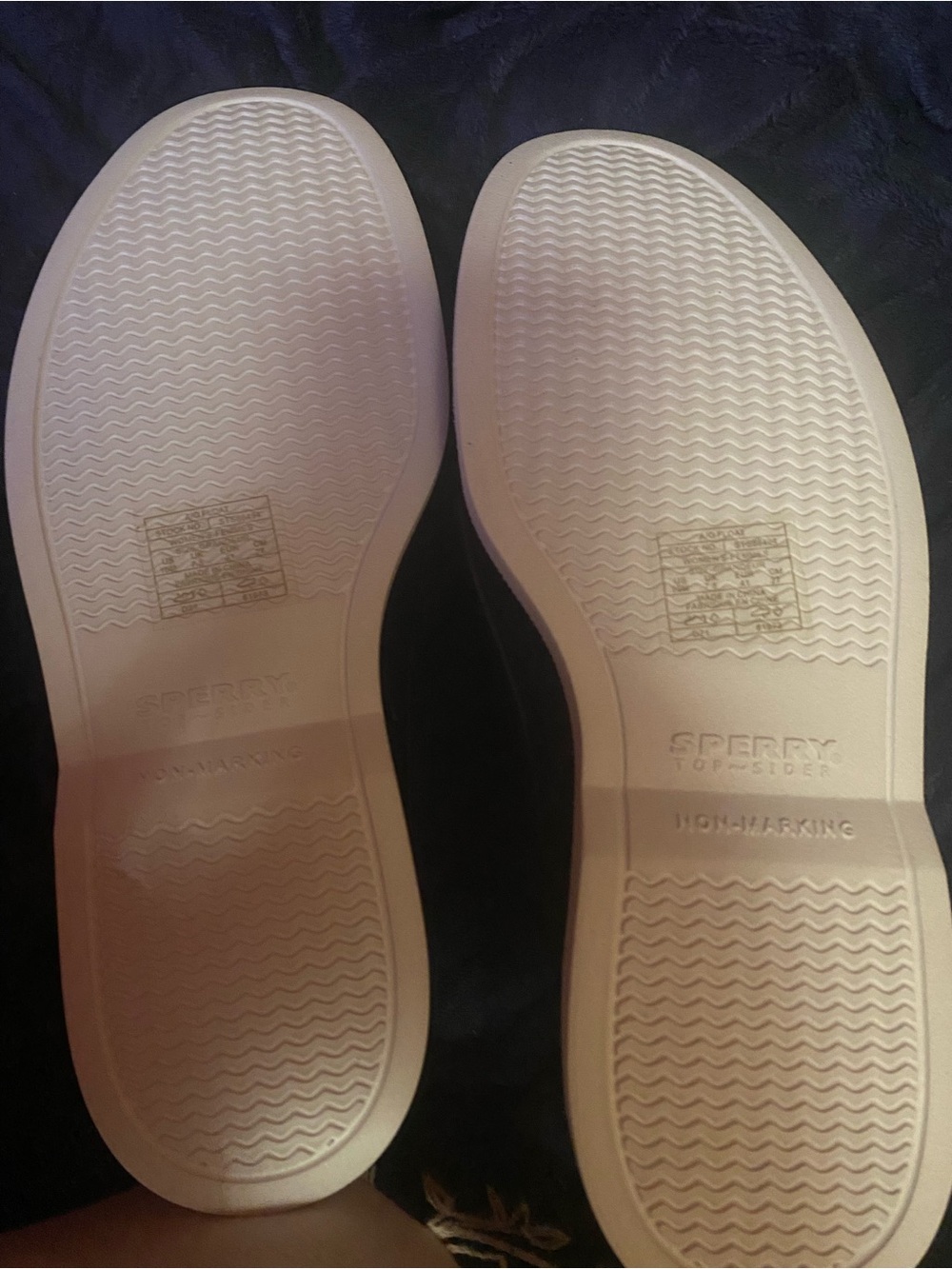 Sperry Navy Slip-On Perforated Quilted Flats - Picture 4 of 4